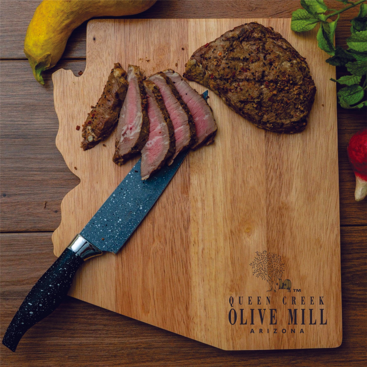 Arizona Rubber Wood Cutting Board