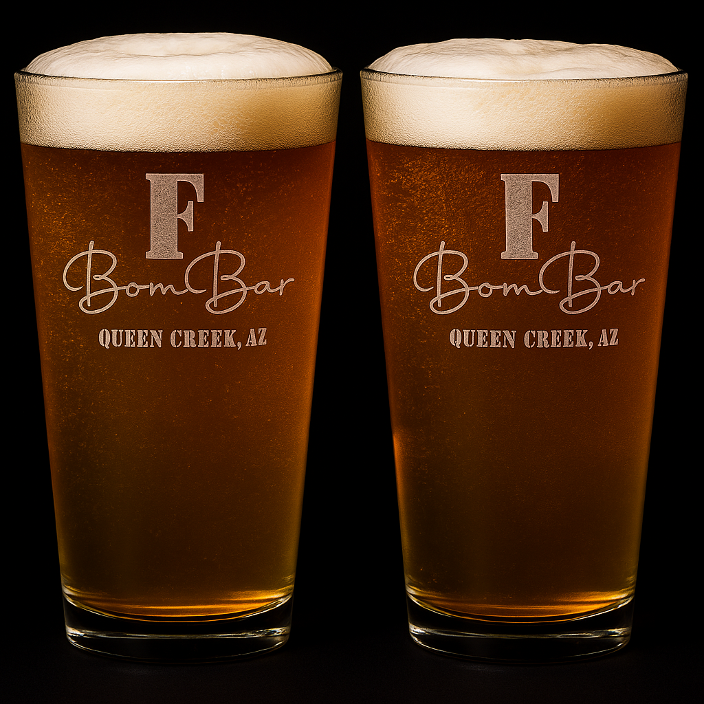The F BomBar Pint Glass