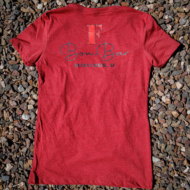 Ladies F Bombar T-Shirt Cardinal Red - Back
