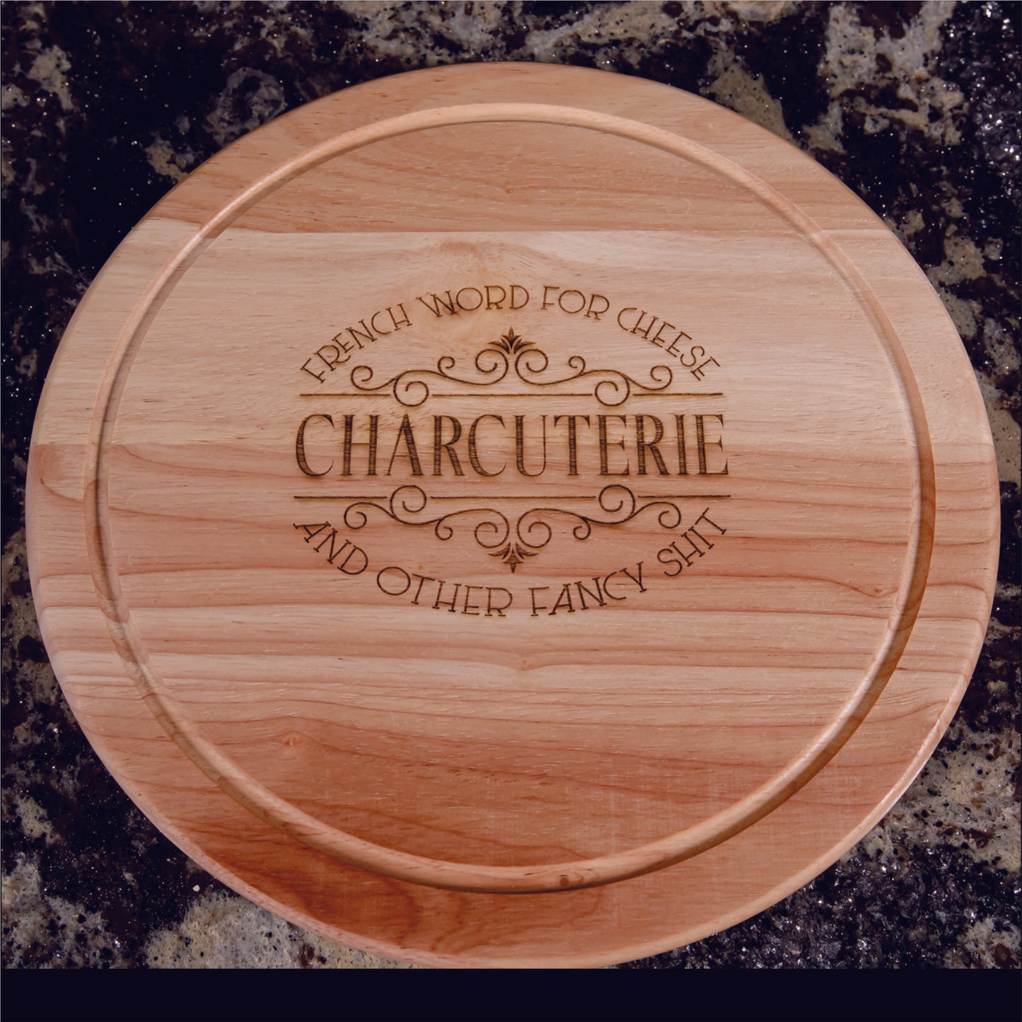 Round Cheese Board Kit with 4 Cheese Tools