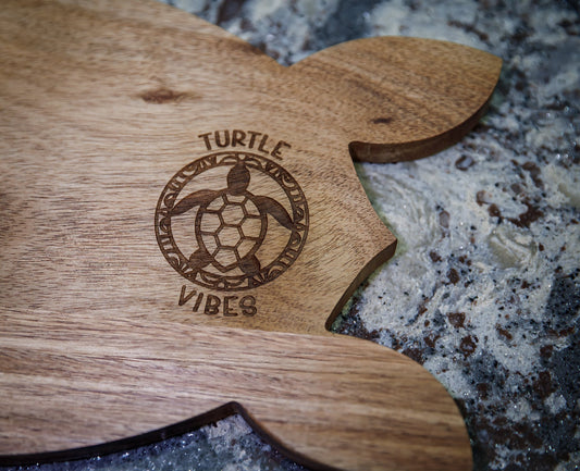 Turtle Vibes Acacia Charcuterie Board