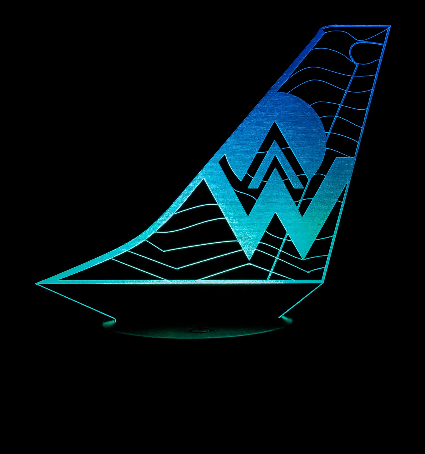 America West Lighted Tail Art