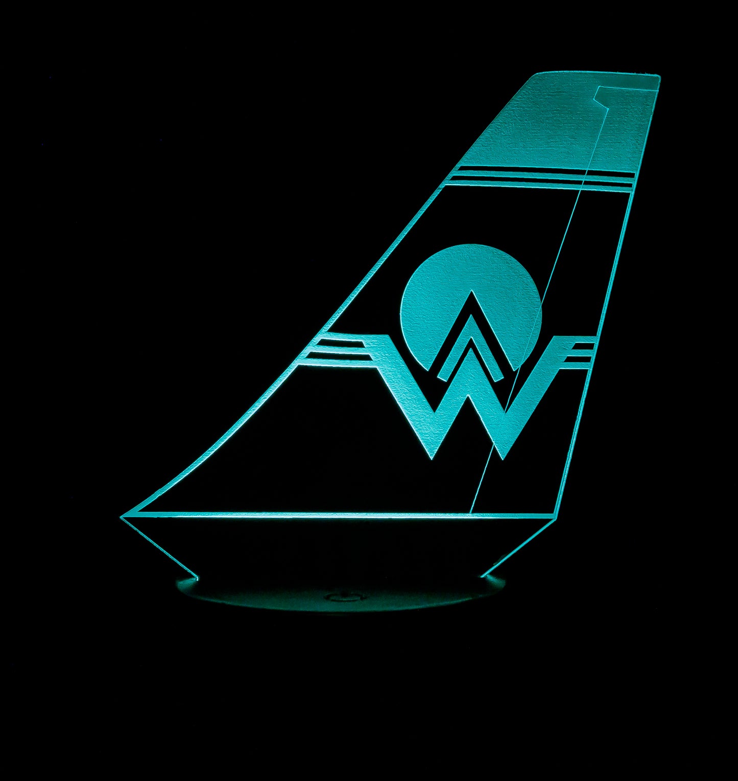 America West Lighted Tail Art