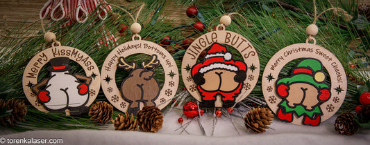 Christmas Butt Ornaments