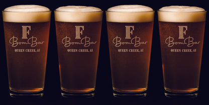 The F BomBar Pint Glass