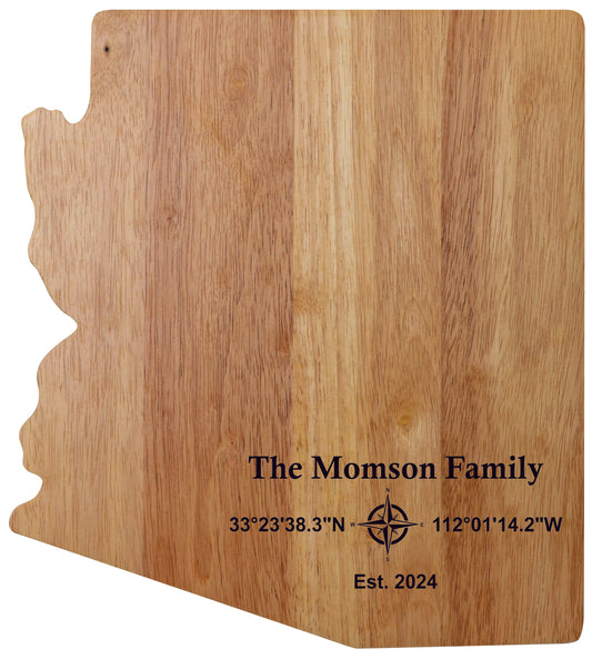 Arizona Rubber Wood Cutting Board