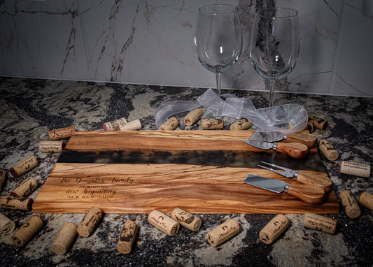 Black River Olive Wood/Resin Charcuterie Board