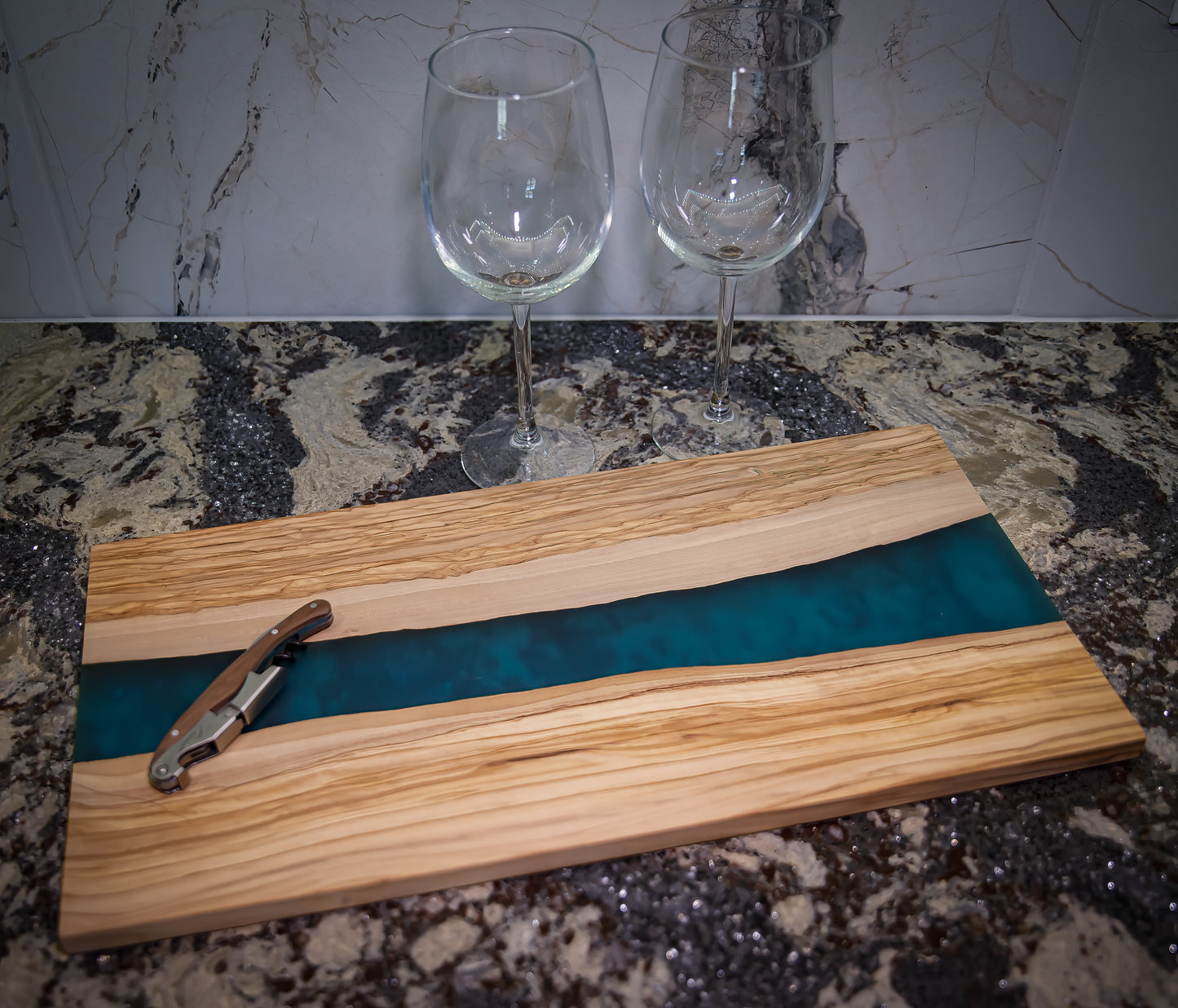 Black River Olive Wood/Resin Charcuterie Board