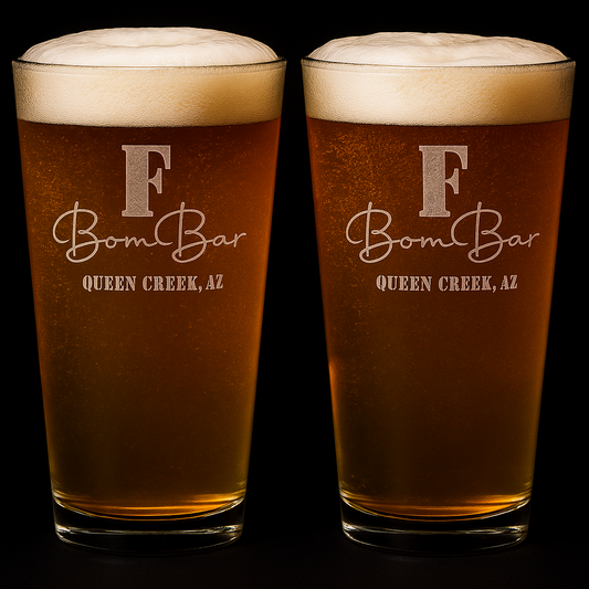 The F BomBar Pint Glass