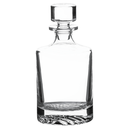 (1) 850ml Round Glass Decanter with Gift Box, (4) 8 oz. Rectangle Rocks Glasses in a Gift Box