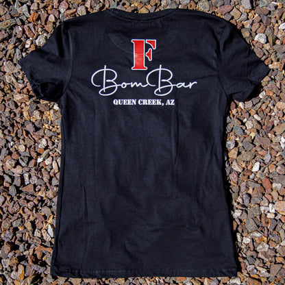 Ladies F Bombar T-Shirt Black - Back View