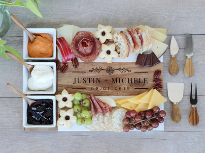 Marble Charcuterie Board Set - 11 Piece