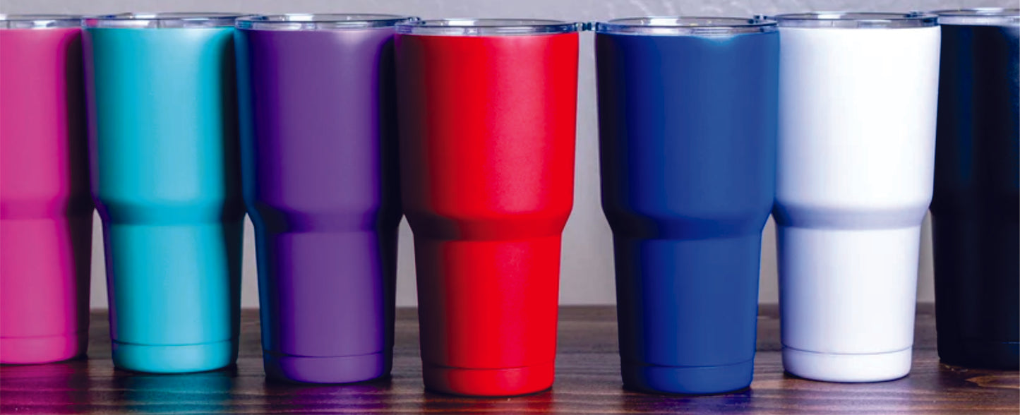 30oz Powder Coated Tumbler